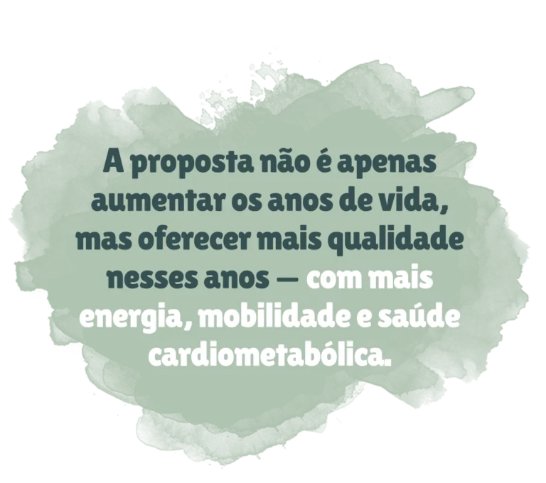 Frase sobre geroprotetores e longevidade saudável