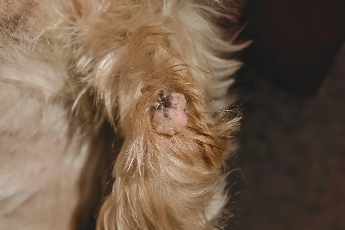 verruga em cachorro idoso