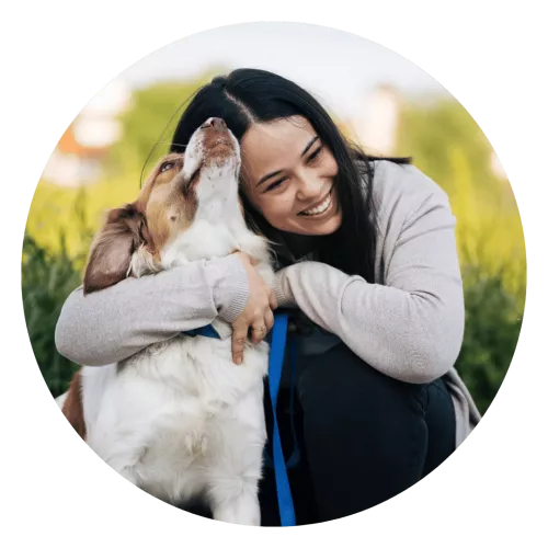 dona com cachorro